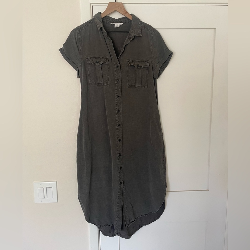 Lucky Brand Gray Shirt Dress